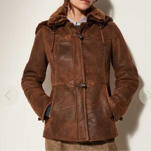Overland Piper Hooded Sheepskin Coat, Women’s Large (12-14). NWOT.